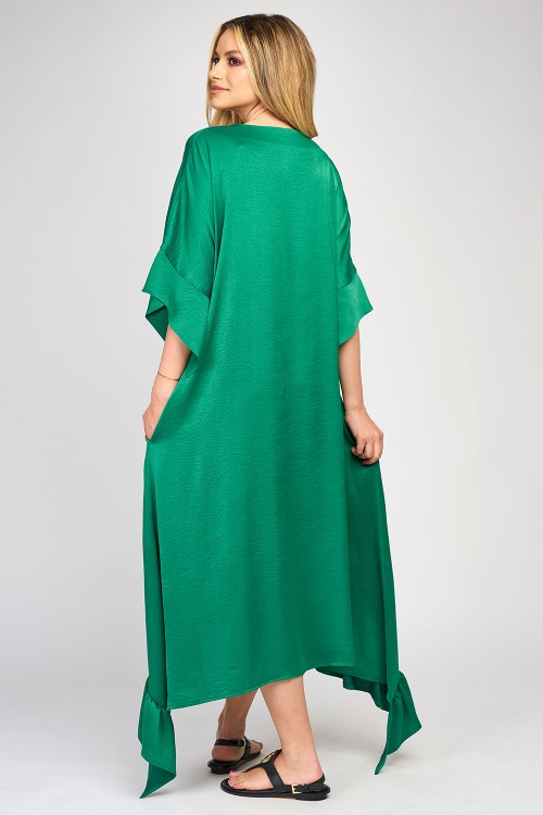 Rochie din satin verde 