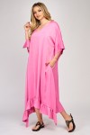 Rochie din satin baby pink