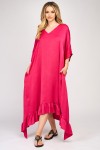 Rochie din satin magenta