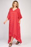 Rochie din satin cu buline