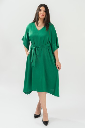 Rochie din satin verde 