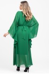 Rochie lunga din voal verde 