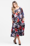 Rochie din satin print floral