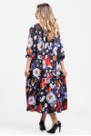 Rochie din satin print floral